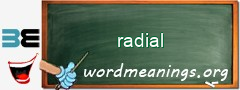 WordMeaning blackboard for radial